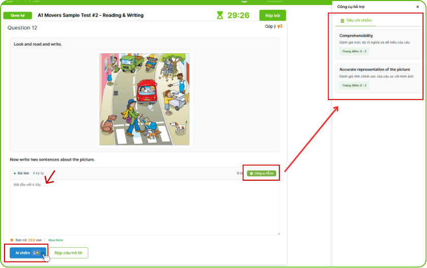 cách dùng ai chấm bài